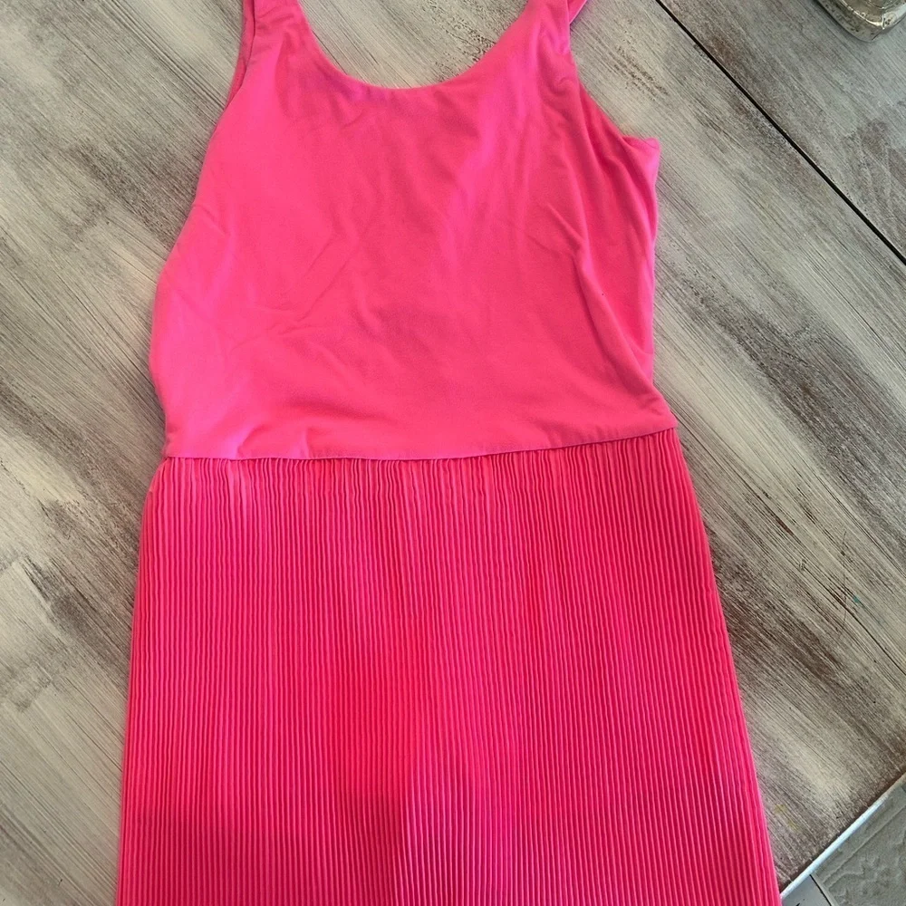 Kids Hot Pink Sleeveless Active Dress with shorts Size XL 14/16